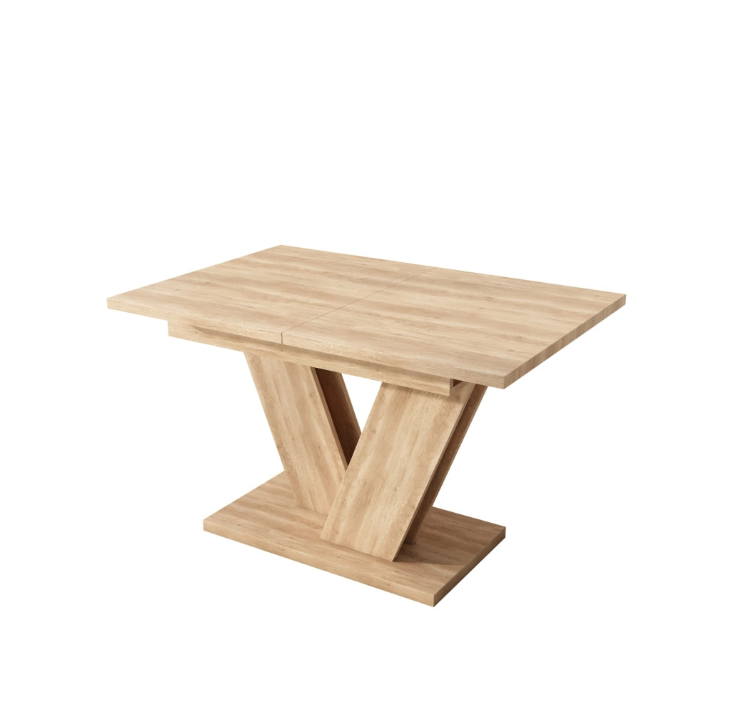 Tavolo da pranzo allungabile 180x80x75.5 cm; MDF effetto rovere