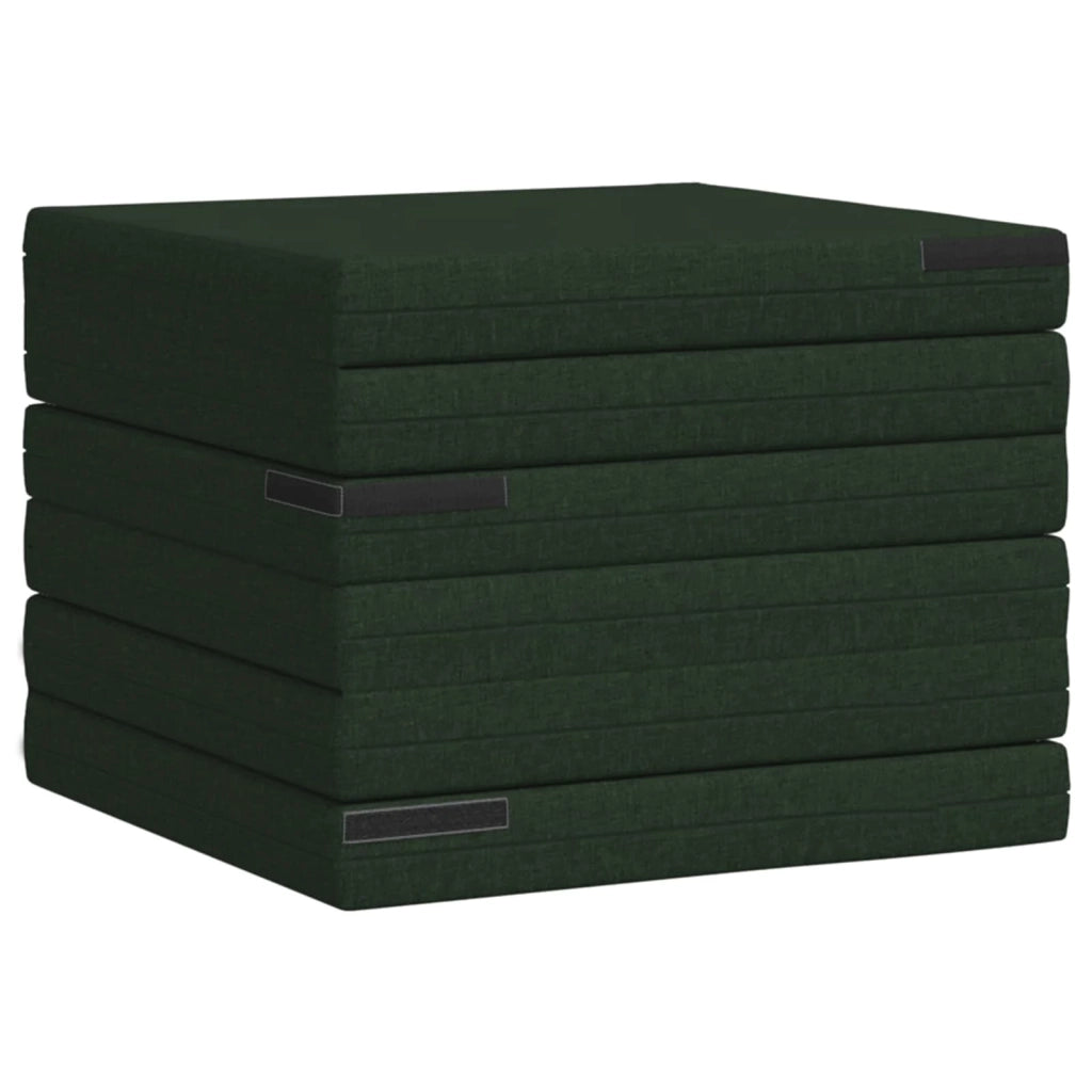 Divano Letto Pieghevole 140 x 67 x 15 cm Verde Scuro 900271