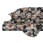 Copripiumino Infinity Matrimoniale con Sacco e Federe in Poliestere Black Flower