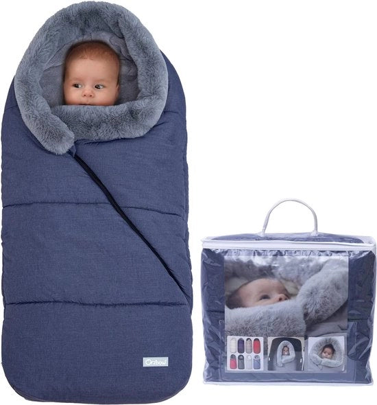 Zakkaux luxe Bontkraag Voetzakken per passeggino, Borsa universale per piedi dei bambini per passeggino, Borsa per piedi dei neonati per accessori passeggino - Impermeabile, con Tasca portacarrello
