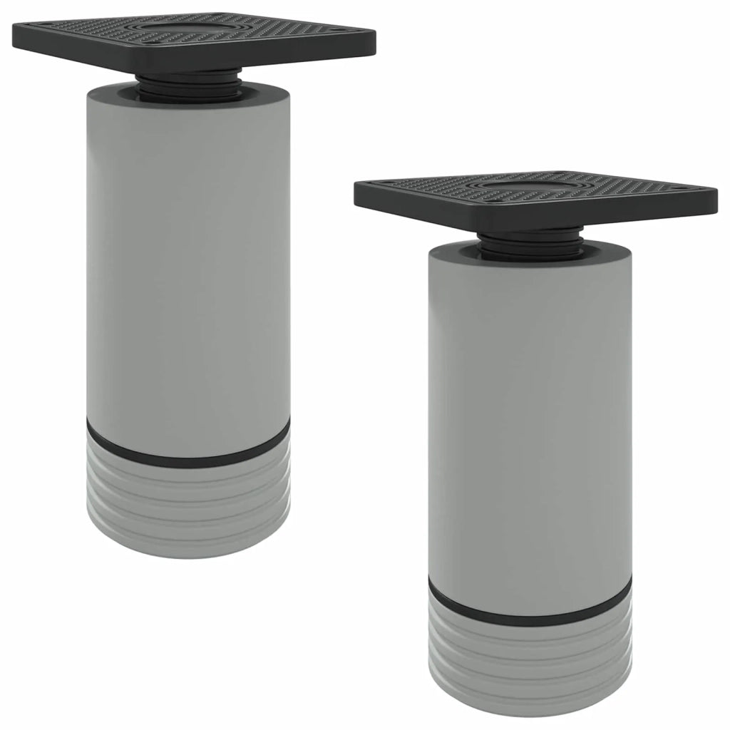 Piedini per mobili Regolabile 2 pcs Bianco 64 x 64 x 100 mm PP 864786