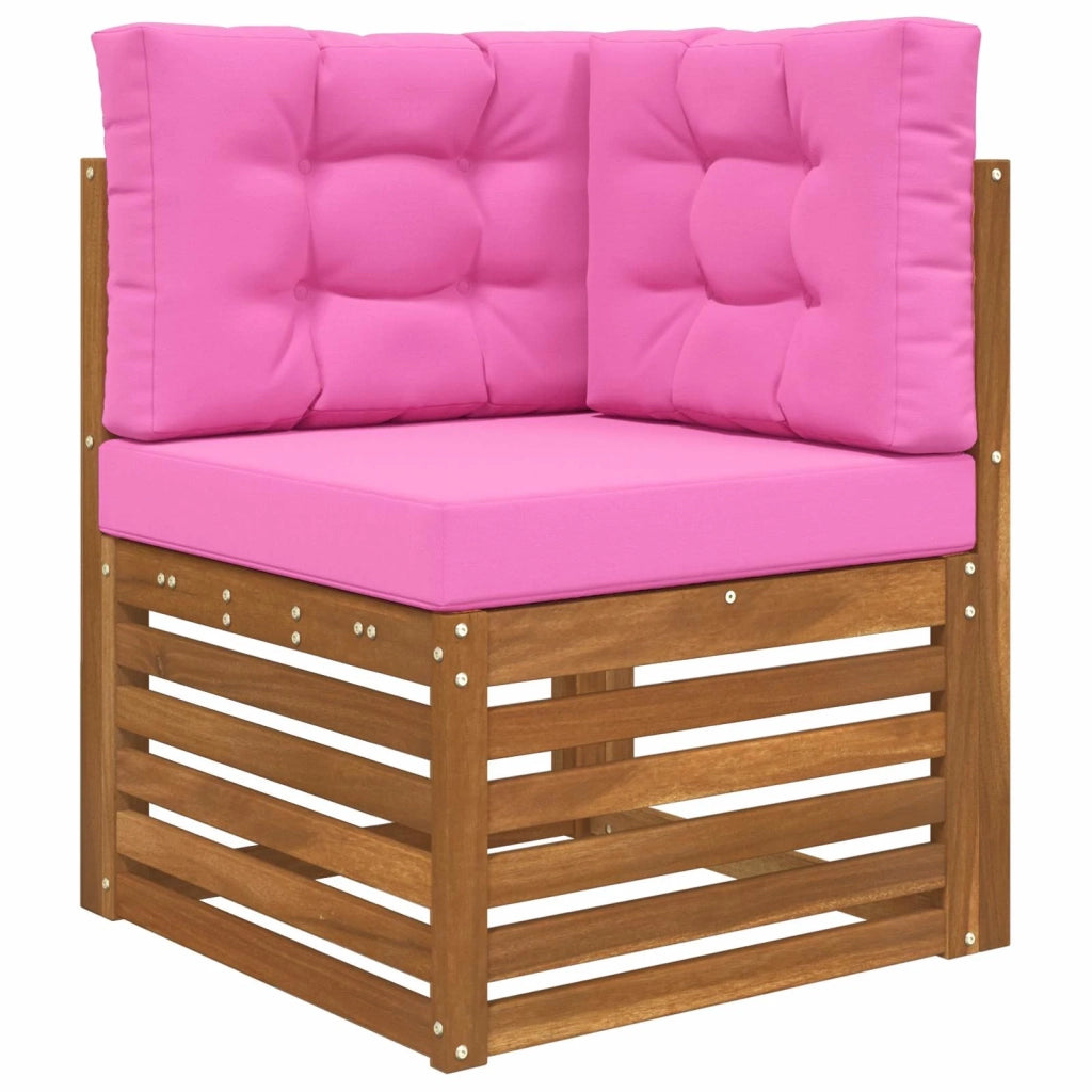 Cuscino per divano da esterno 3 pcs Rosa Poliestere 900776