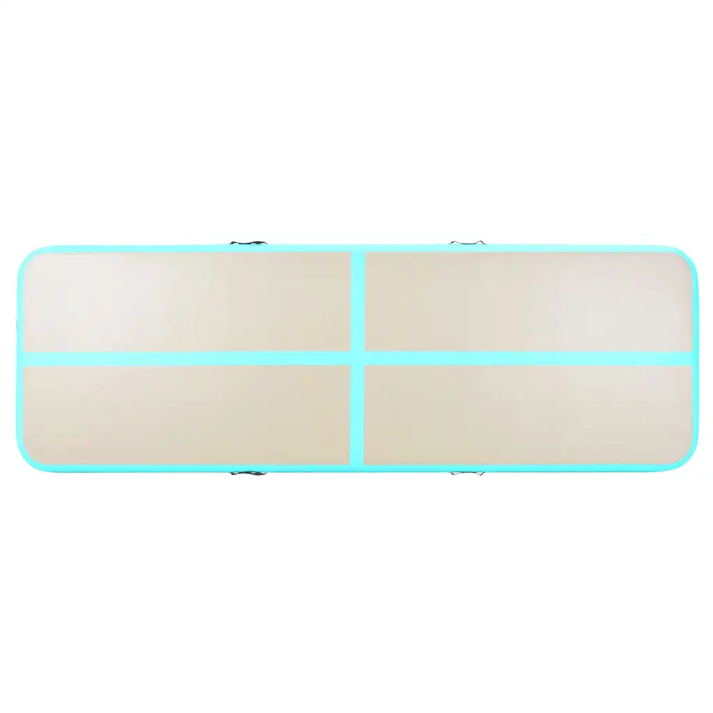 Tappetino Ginnastica Gonfiabile e Pompa 500x100x10 cm PVC Verde CFW1553929