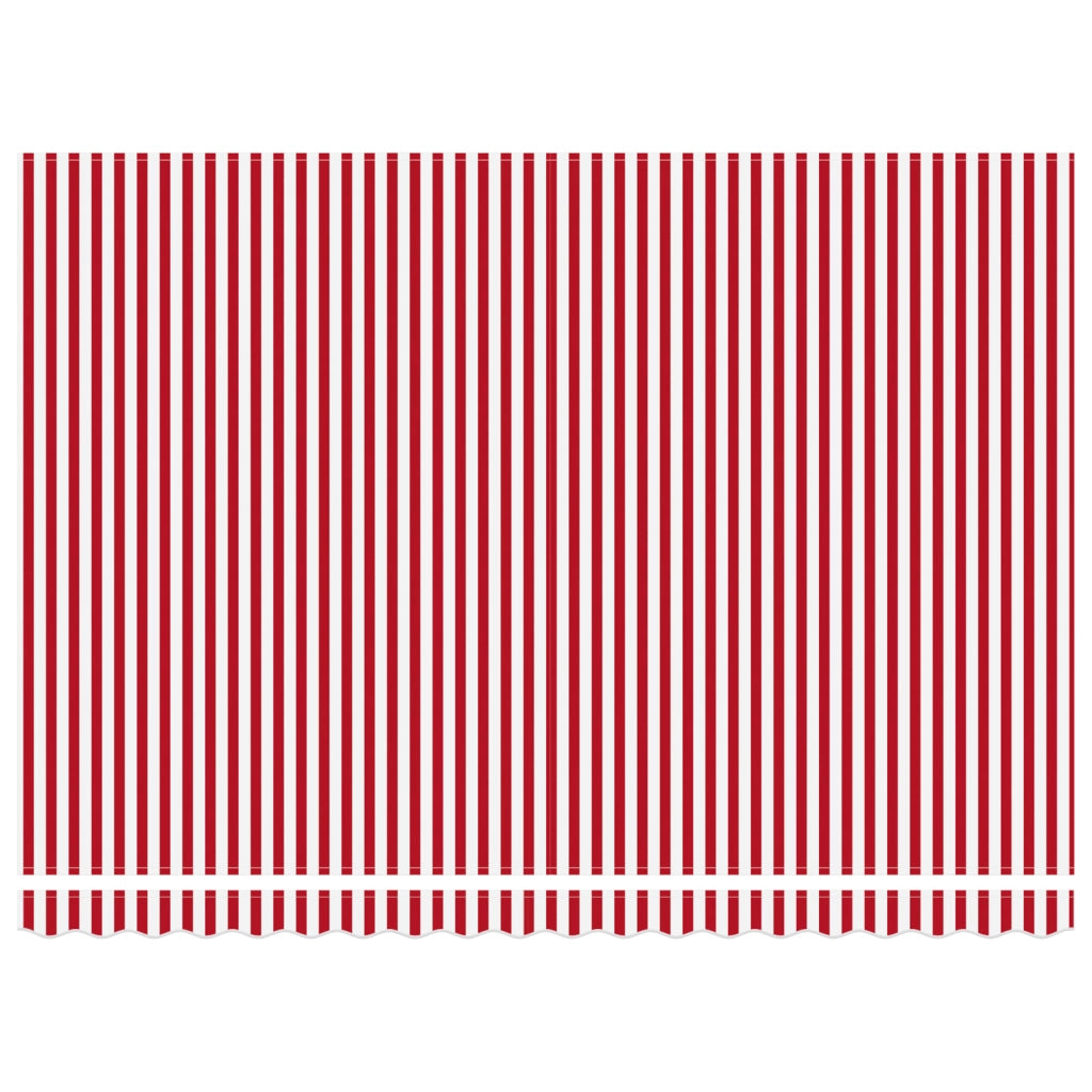 Tenda Retrattile Automatica con LED a Strisce Rosse e Bianche 450x350 cm