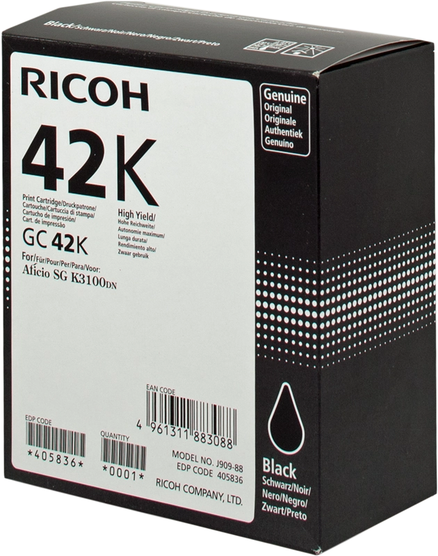 Ricoh GC41KH cartuccia d'inchiostro 1 pz Originale Resa elevata (XL) Nero