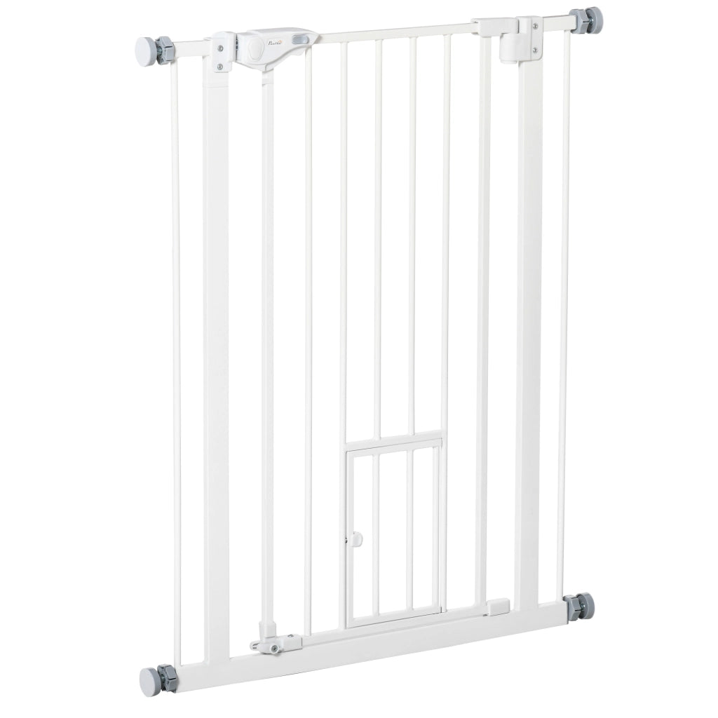 Cancelletto di sicurezza per cani e bambini, non richiede forature, con meccanismo di chiusura automatica, 74-80 cm, cancelletto per scale