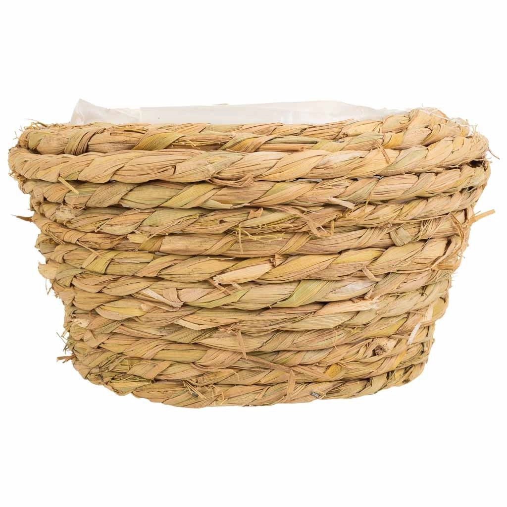 Cesto in corda intrecciata marrone d19x9,5h