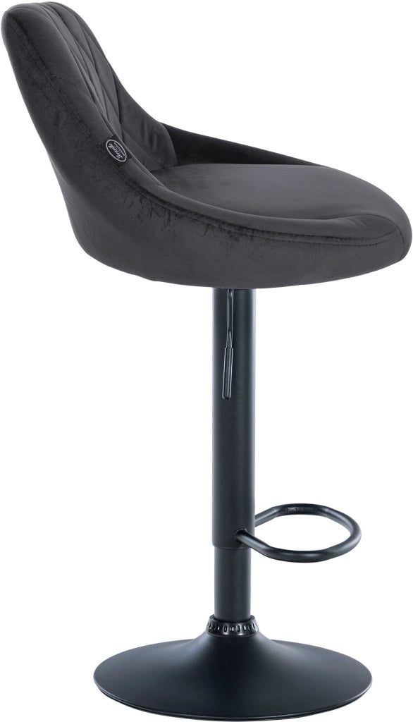 Sgabello da bar Lazio Velvet grigio scuro,nero