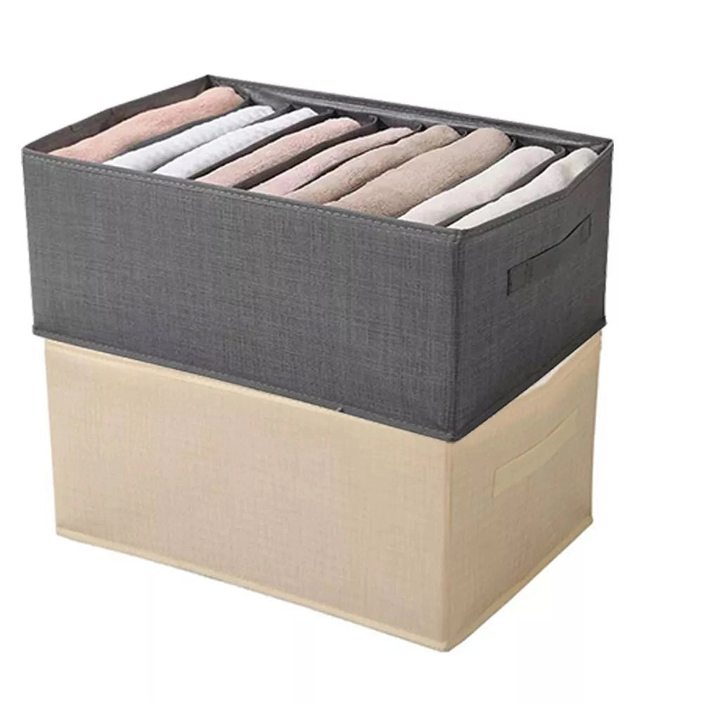 Trade Shop - Organizer Salvaspazio Per Armadi Scatola Pieghevole 9 Scomparti 36x20x25cm 87402 -
