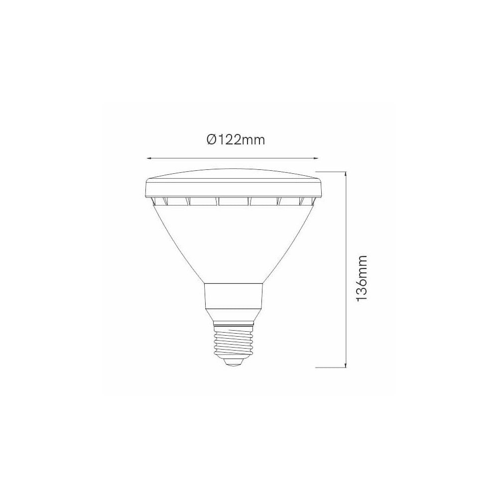 Lampadina a led PAR38 15W E27 Riflettore parabolico 3000K
