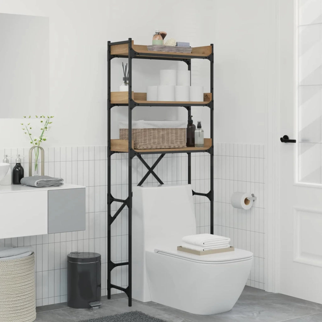 Mensola per lavatrice Rovere artigianale 67 x 25 x 163 cm 883551
