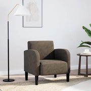 Divano Sedia con Braccioli Grigio Scuro 54 cm in Similpelle