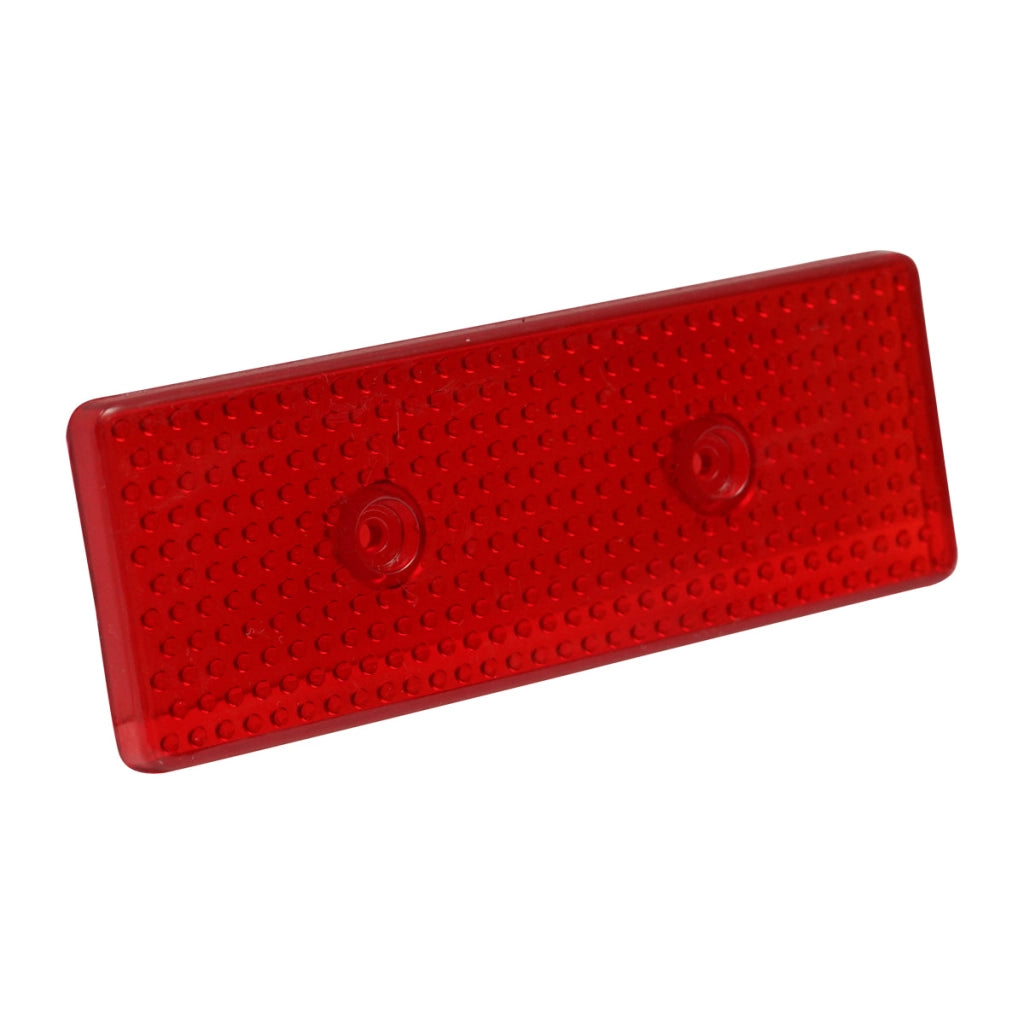 Catadiottro riflettente rosso 43x119mm.