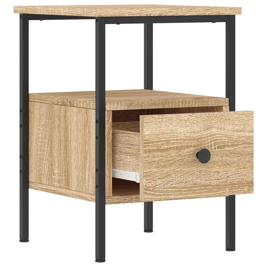 Set di 2 Comodini | Armadio da Notte | Mobiletto da notte Rovere Sonoma 34x36x50 cm in Legno Multistrato