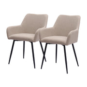Sedie da Pranzo con Braccioli e Gambe in Metallo ¨C MINIMAL ¨C Set 2 Pezzi, Seduta Larga