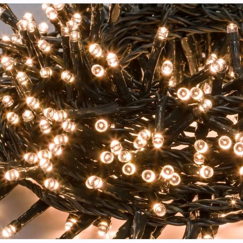 Serie Luci Natale 2000 Led Luce Fredda Giochi Luce Filo 102 mt Uso Esterno D3491
