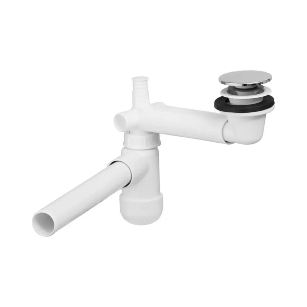 Set da bagno FIDJI: mobile sottolavabo 80cm + lavabo da incasso bianco + sifone + piedi
