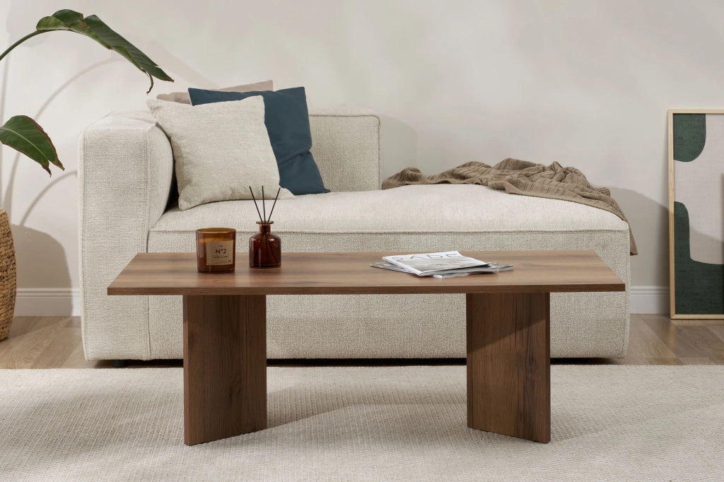 Tavolino da caffè in legno "Sabin" - 60 x 119 x 40 cm - Noce