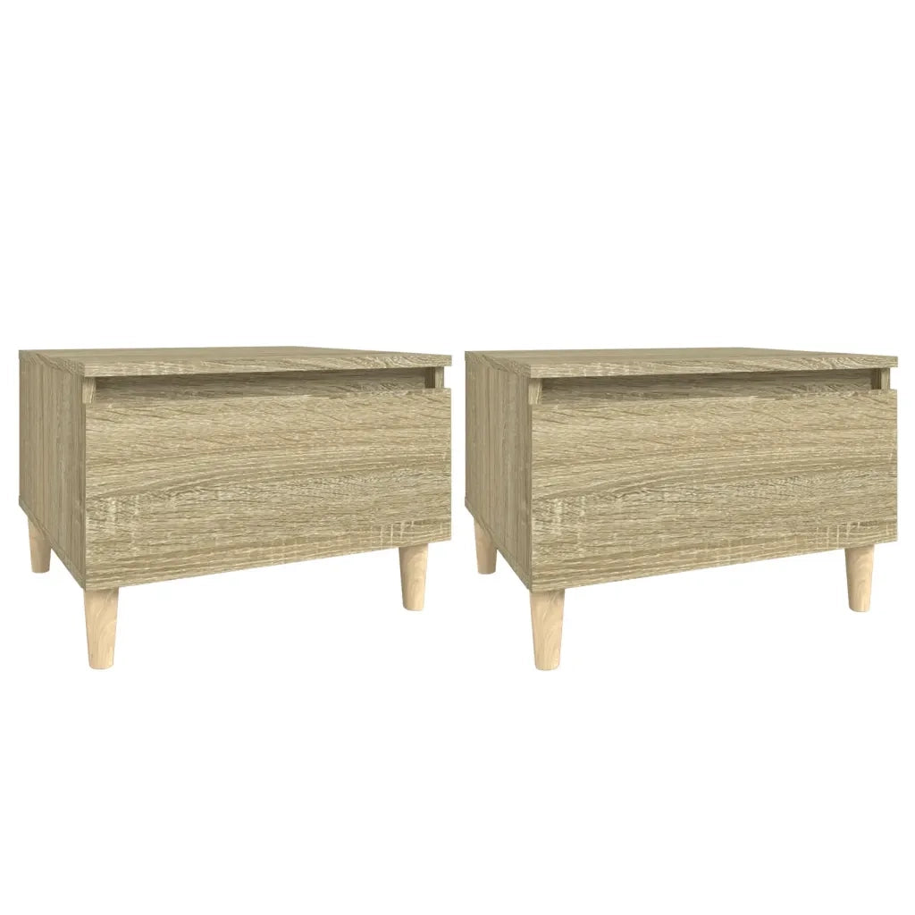 Tavolini 2pz Rovere Sonoma 50x46x35 cm in Legno Multistrato 819507