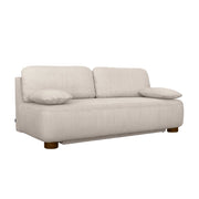 Divano letto in velluto a coste, 3 posti, beige grigio