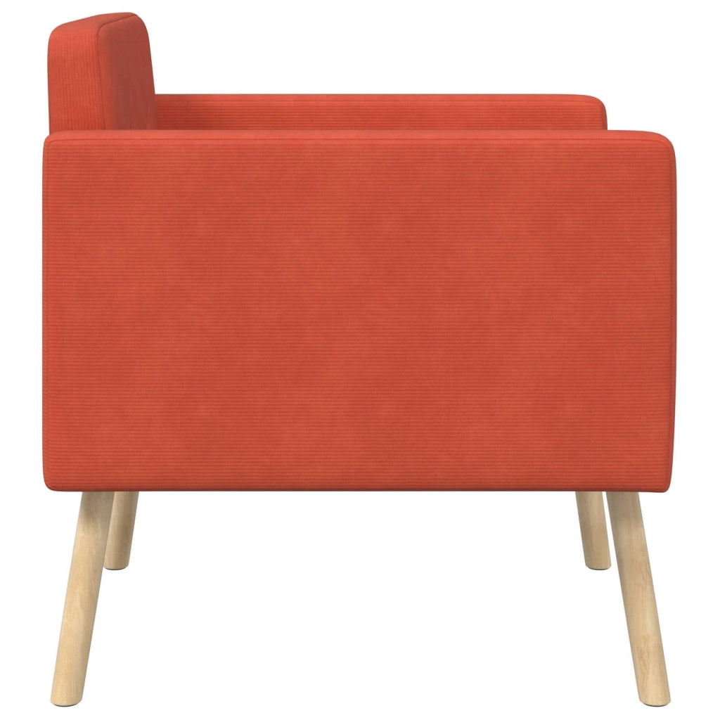 Sedia d'accento Rosso Arancio Tessuto in velluto a coste 42044816