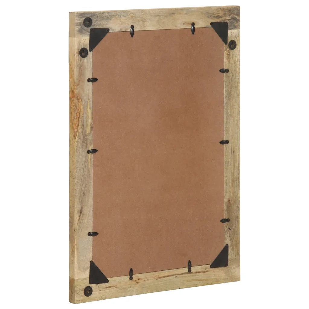 Specchio da Bagno 50x70 cm in Legno Massello di Mango e Vetro 4018659