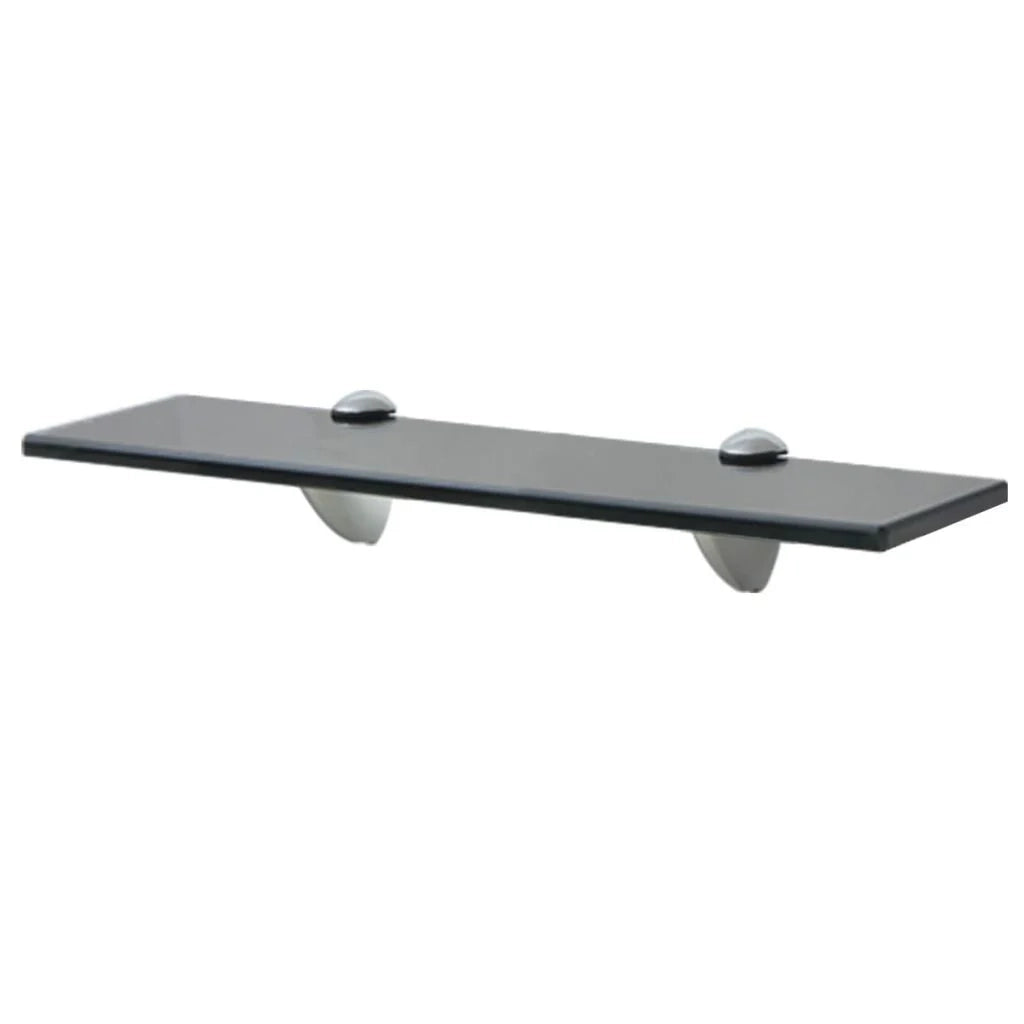 Mensola/armadietto/mobile in vetro da parete 40 x 20 cm spessore 8 mm nero 2702152/2