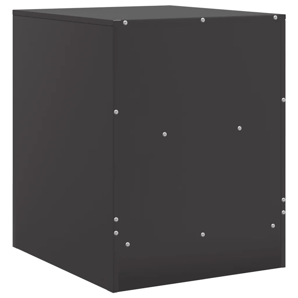 Comodini 2 pz-Set di 2 Tavolino da notte Neri 34,5x39x44 cm in Acciaio 151214