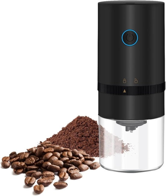 Molitore Elettrico per Caffè con Dischi, Maltatore Portatile Senza Fili per Caffè in Grani, Mini Molitore per Caffè Ricaricabile con Varie Impostazioni di Molitura