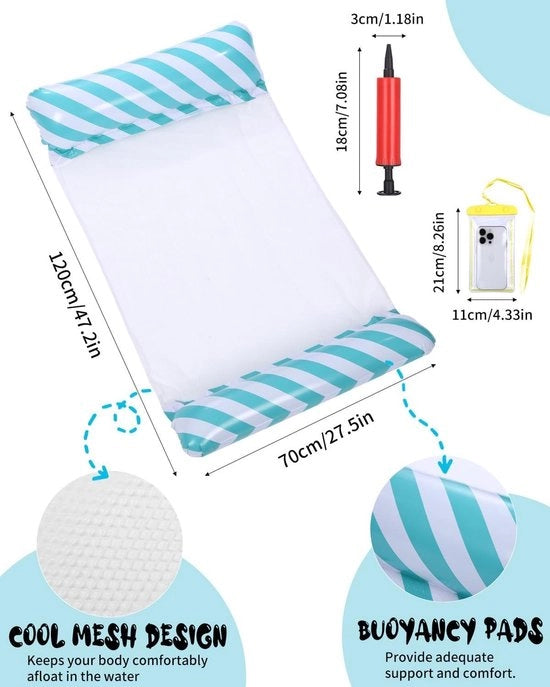 Letto gonfiabile per piscina - Letto gonfiabile per un comfortevole uso in piscina - Letto gonfiabile per uso in piscina - Letto gonfiabile per un piacere di piscina totale