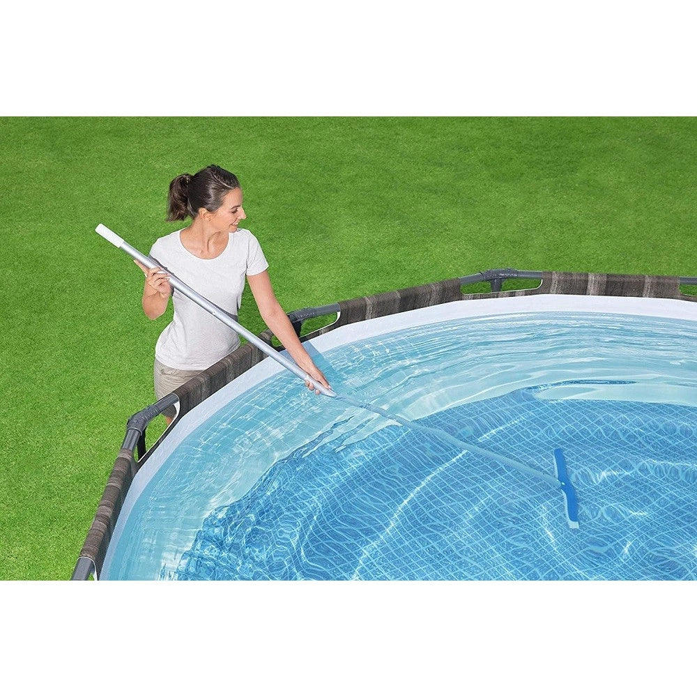 Trade Shop - Spazzola Curva Per Parete Grande Per La Pulizia Angoli Fondo Delle Piscine 58280 -