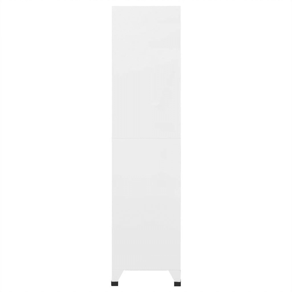 Armadietto con Serratura Bianco 90x45x180 cm in Acciaio 339804