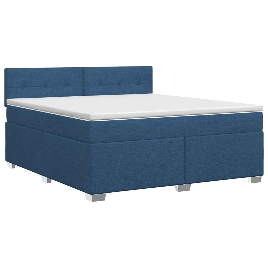 Letto box spring con materasso Blu 180 x 200 cm Tessuto 3450543
