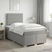Letto box spring con materasso Grigio Chiaro 120 x 190 cm 3453353