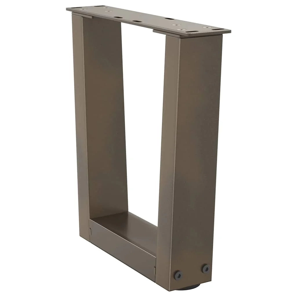 Set di 2 gambe per tavolino a forma di V 40 x 30 x 31 cm robuste ed esteticamente gradevoli design moderno in acciaio naturale 02_0056895