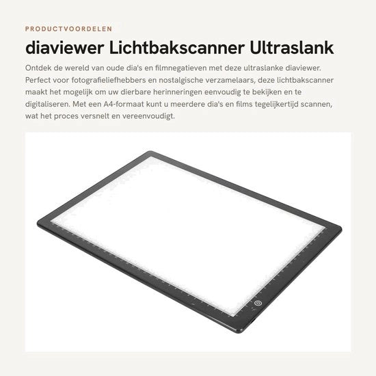 Scanner per pellicole A4 - 3 livelli di illuminazione regolabili - per negativi di pellicola - compatibile con vecchie diapositive