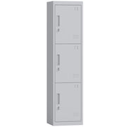 Armadio per Ufficio ¨C zephmum ¨C Grigio Chiaro, Acciaio, 45x38x180 cm