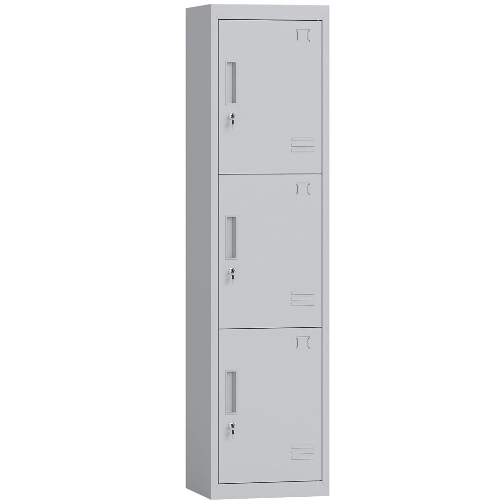 Armadio per Ufficio ¨C zephmum ¨C Grigio Chiaro, Acciaio, 45x38x180 cm