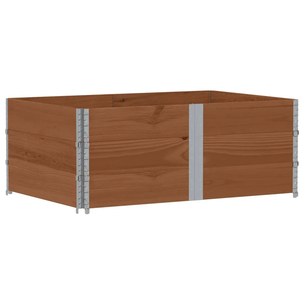 Fioriera rialzata per piante fiori terrazzo giardino 150 x 100 cm legno massello di pino marrone 02_0037421