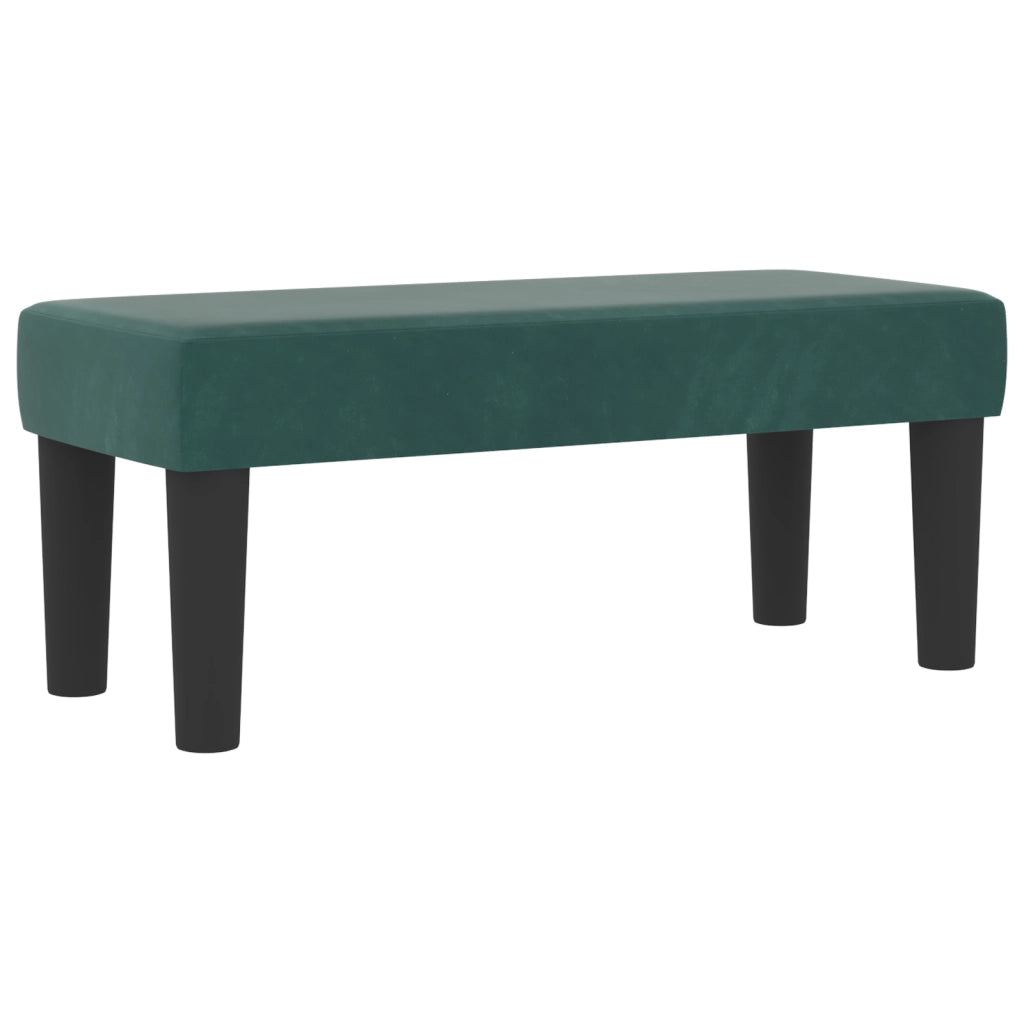 Letto con Box Spring con Materasso e Panca Verde Scuro 80x200 cm Velluto