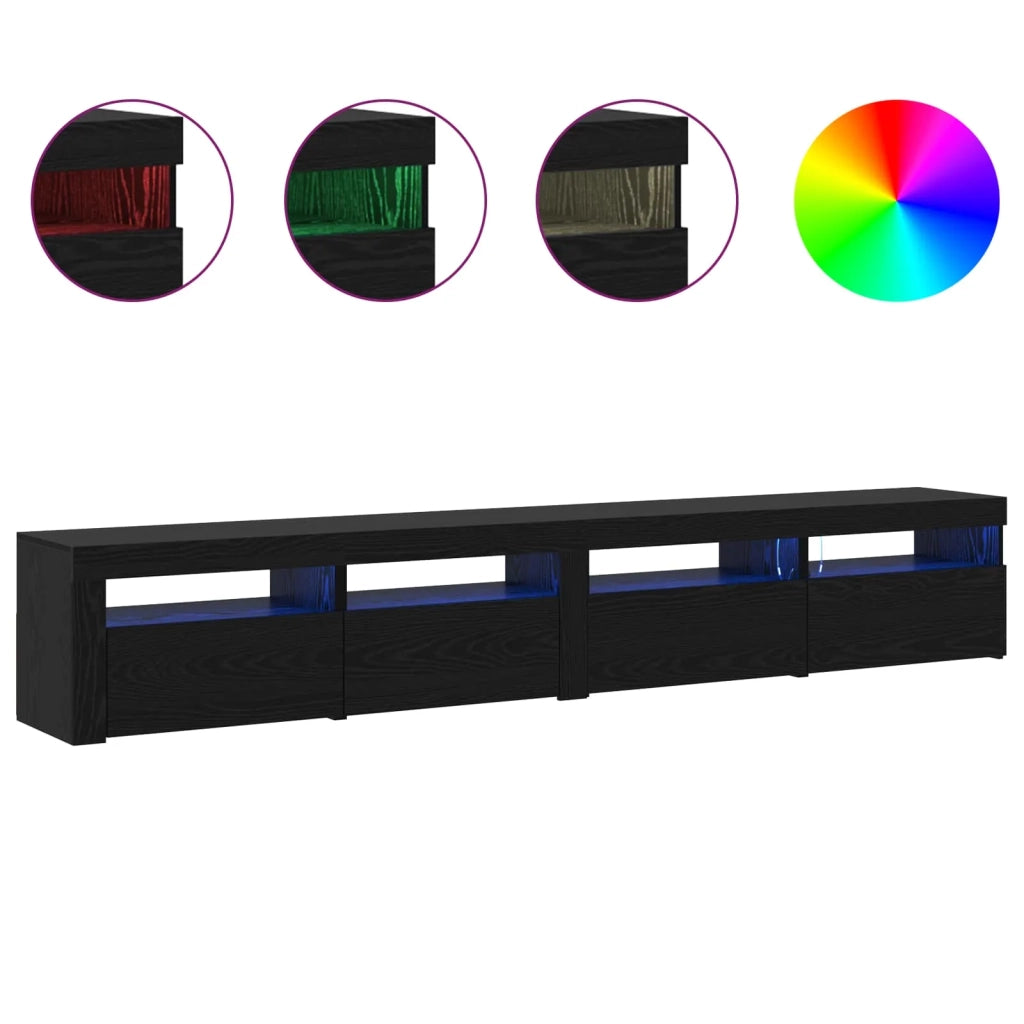 Set mobile TV 3 pcs Rovere Nero 240 x 35 x 40 cm 3332522