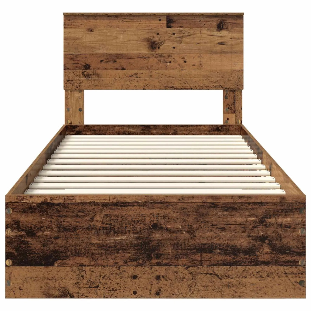 Struttura del letto Legno vecchio 90 x 200 cm Legno multistrato
