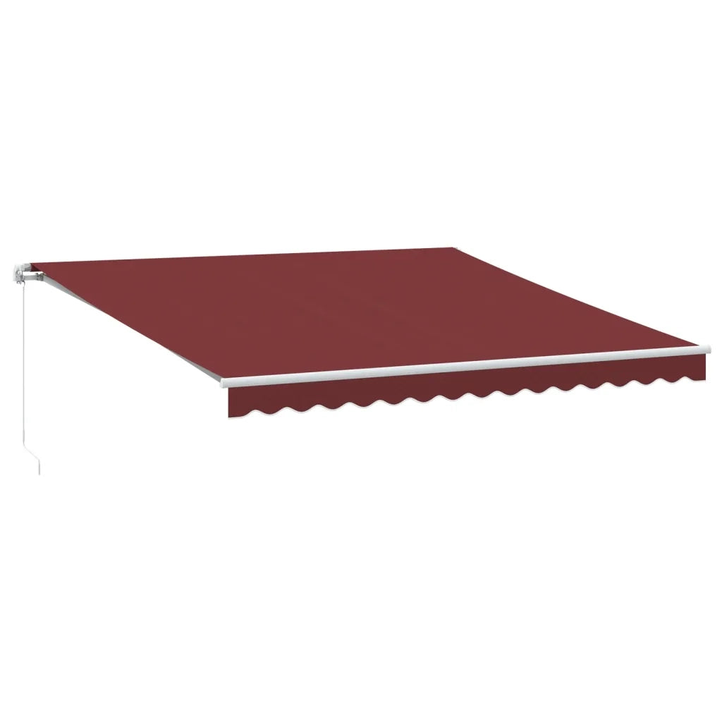 Tenda da Sole Retrattile Manuale con LED Bordò 400x350 cm 3214983