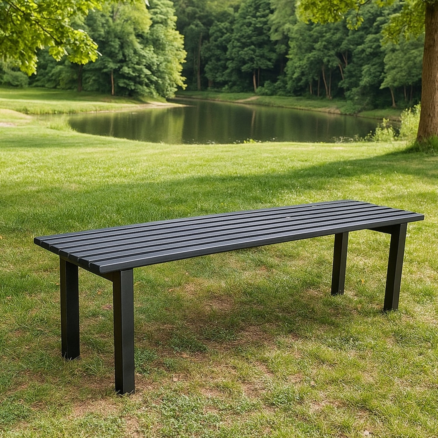 Panca da giardino modello roma in acciaio lunghezza 160 cm