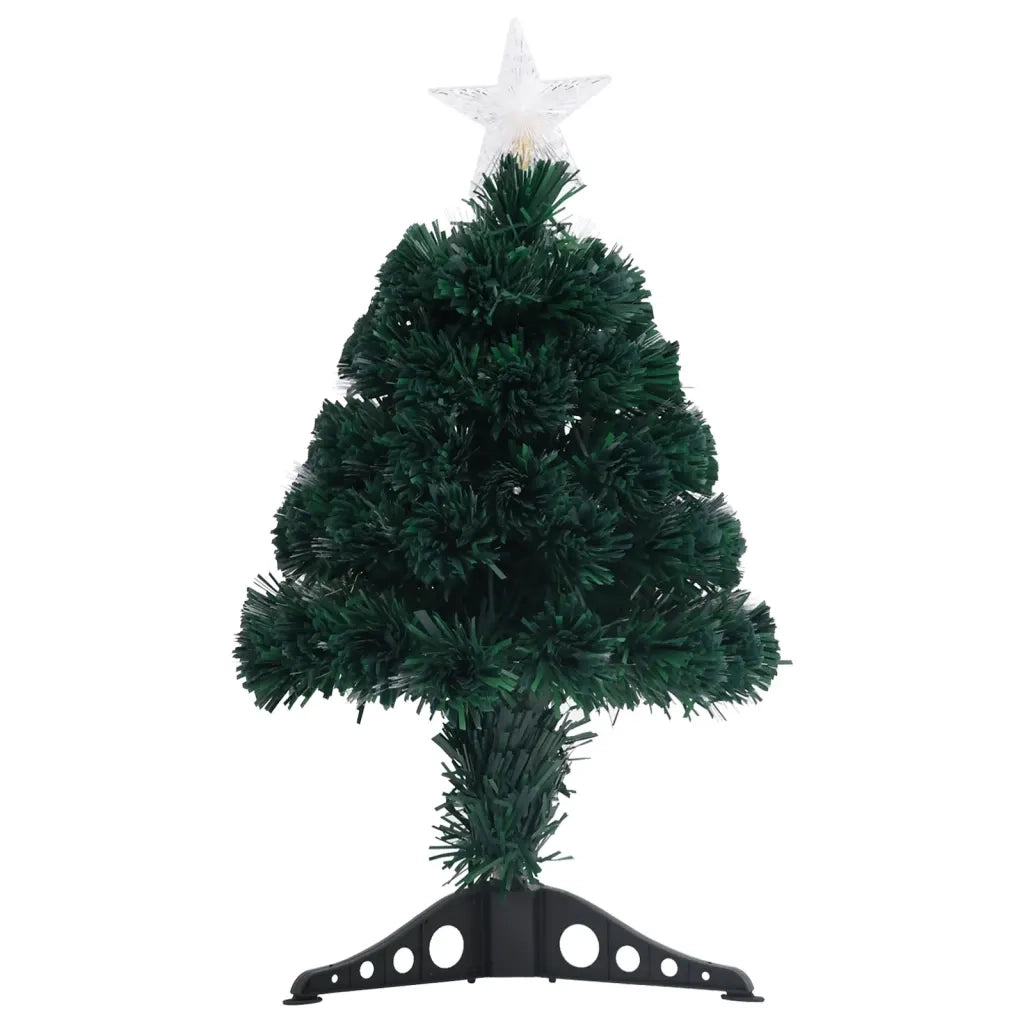Albero di Natale Preilluminato con Supporto e LED 64 cm Fibra Ottica 328439