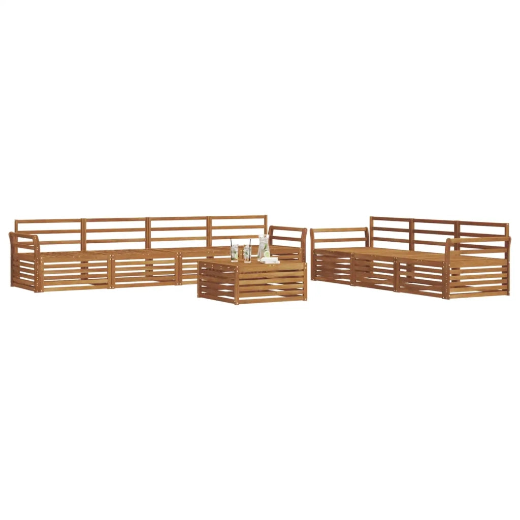 Set di divani da esterno 8 pcs Naturale
