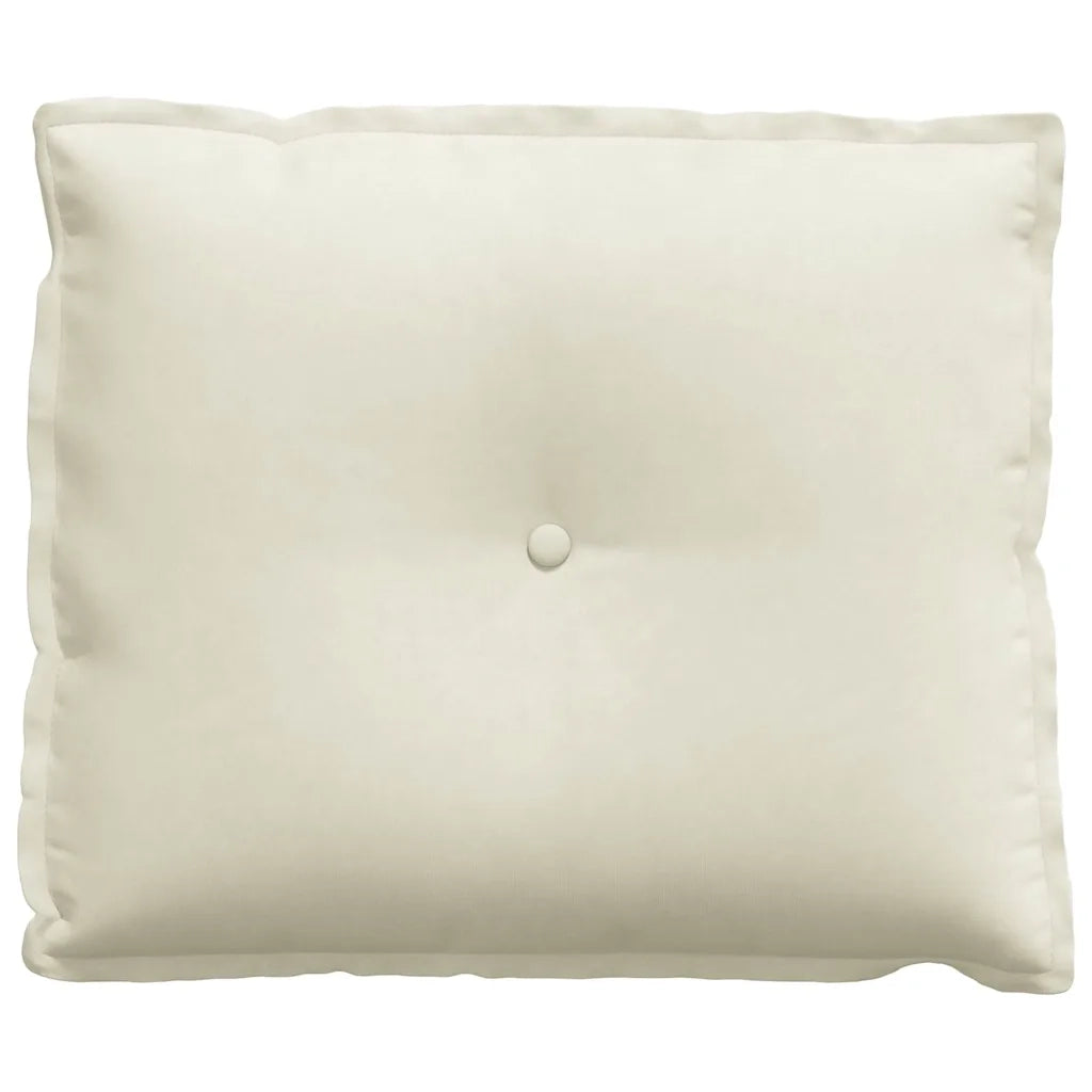 Cuscino per Schiena Crema 60 x 50 cm Tessuto in Cords