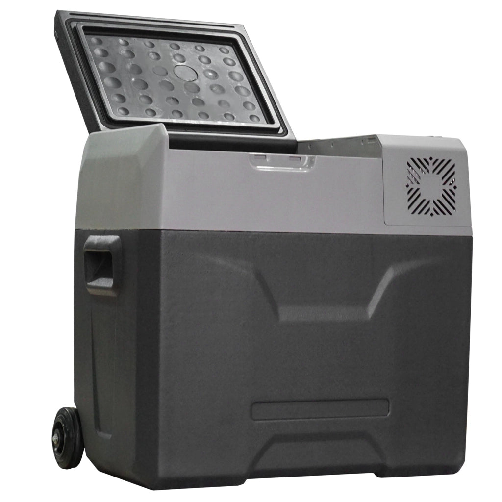 Frigo Portatile per Auto da 50L 58,6x37,8x54,5 cm con Pannello Touch e Ruote Grigio
