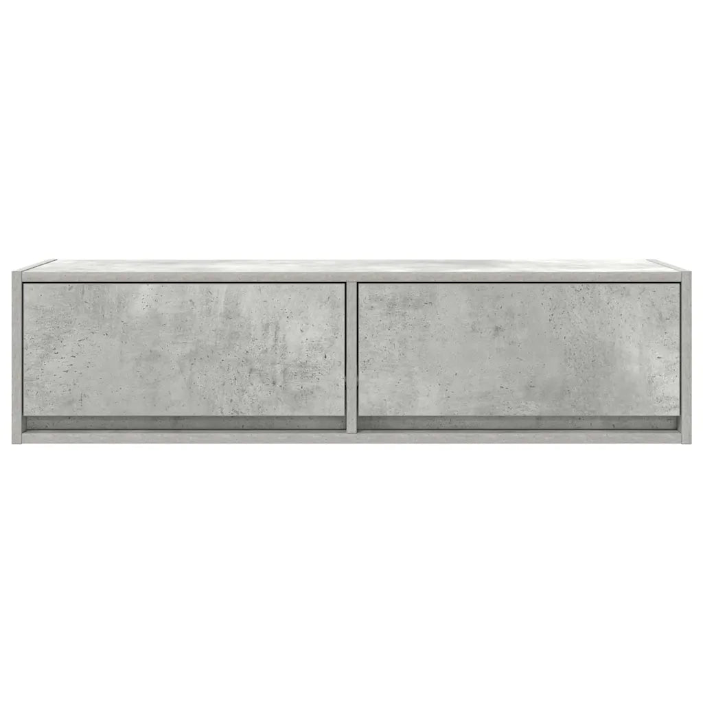 Mobile TV a parete moderno e salvaspazio 100 x 31 x 25,5 cm legno composito grigio cemento 02_0051704