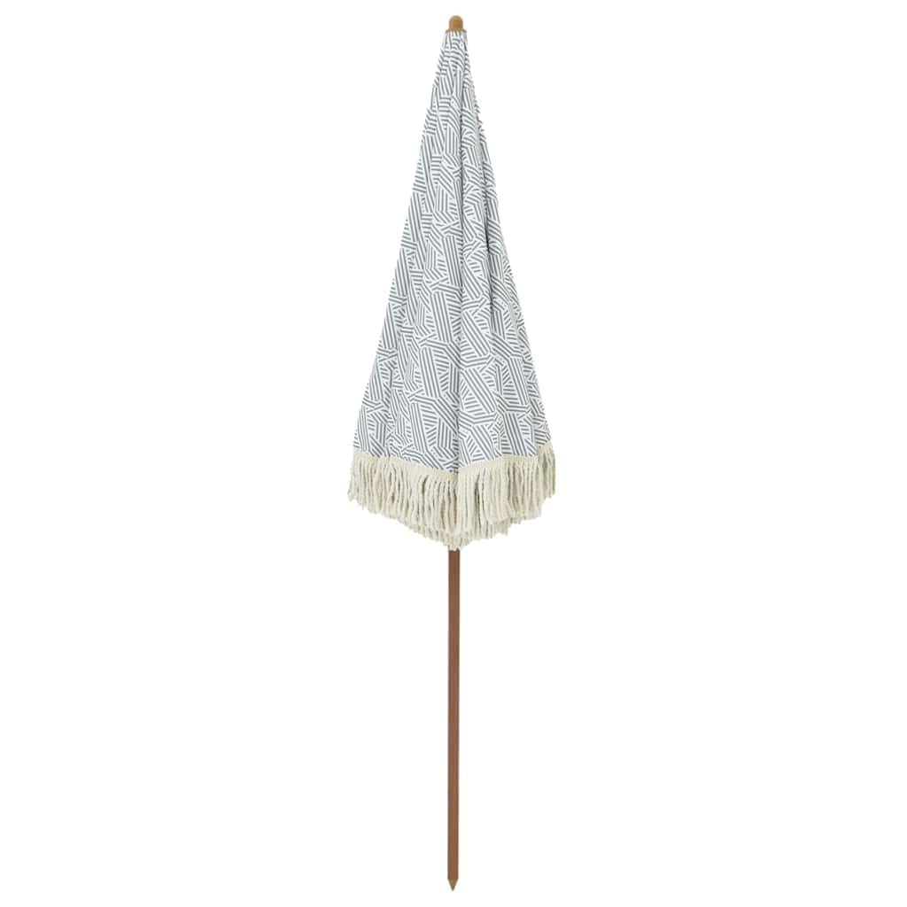 Ombrellone da spiaggia leggero portatile e inclinabile 160 x 160 x 196 cm in poliestere grigio 02_0058872